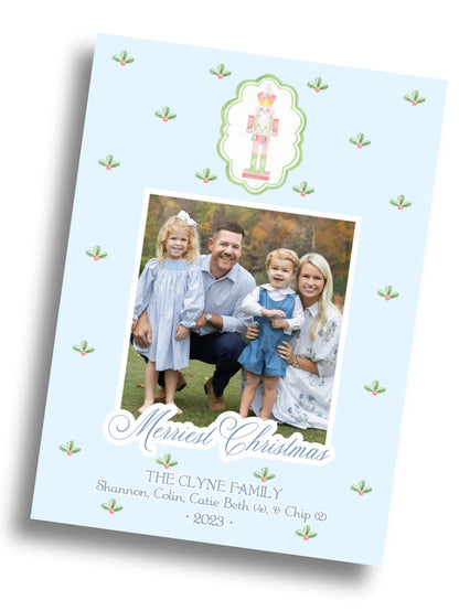 Nutcracker Christmas Family Card