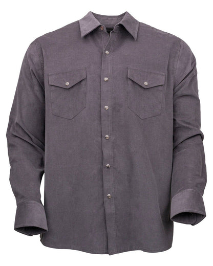 Outback Trading Co. Men’s Charcoal Bryce Corduroy Snap Long Sleeve Shirt 40259-CHR-Painted Cowgirl Western Store