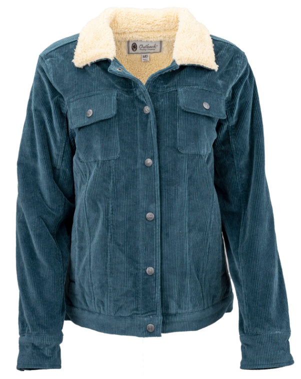 Outback Trading Co Women's Turquoise Georgia Corduroy Jacket Coat 42195-TUR
