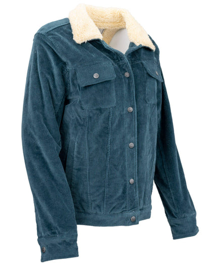 Outback Trading Co Women's Turquoise Georgia Corduroy Jacket Coat 42195-TUR
