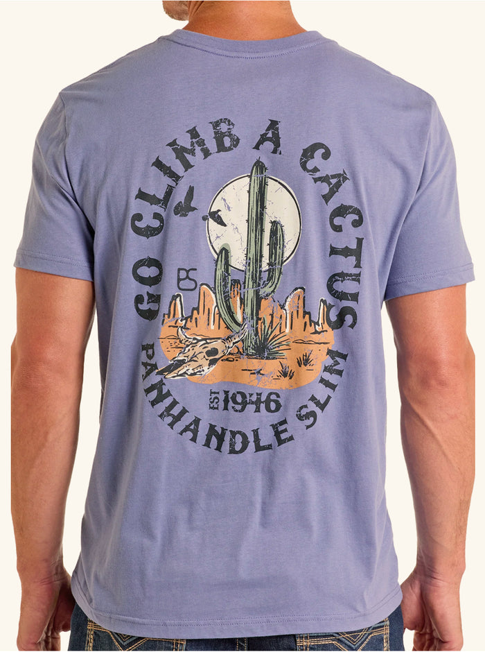 Panhandle Slim Indigo 'Climb a Cactus' Graphic Tee Shirt PU21T06595