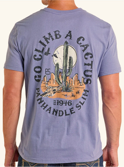 Panhandle Slim Indigo 'Climb a Cactus' Graphic Tee Shirt PU21T06595
