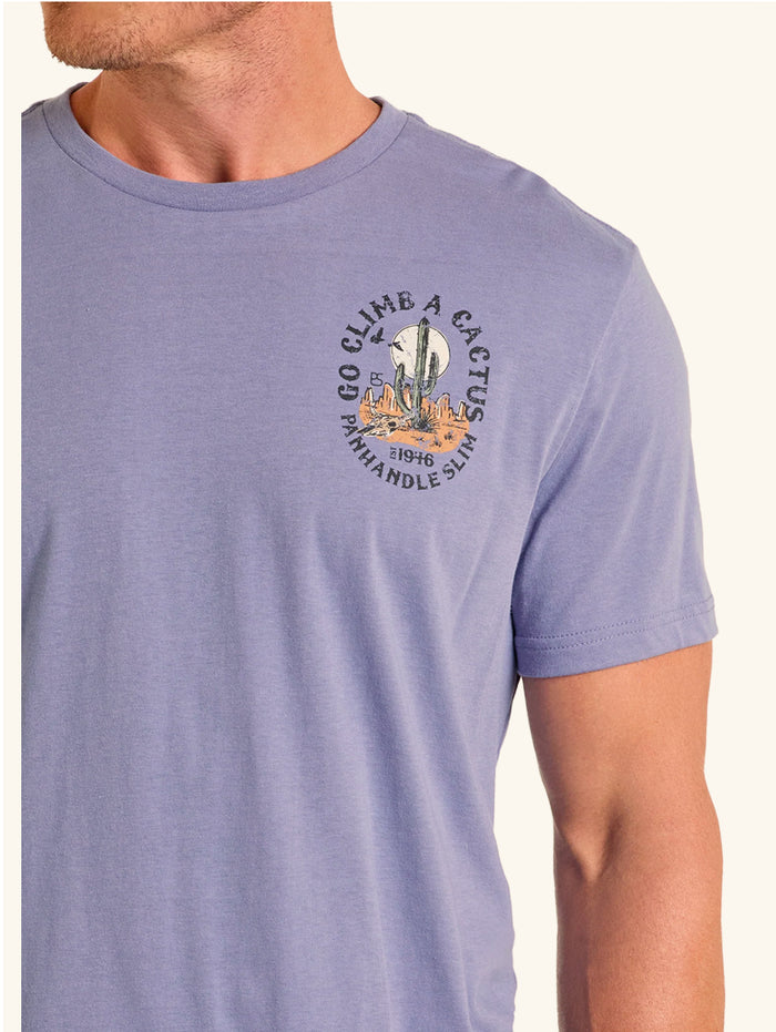 Panhandle Slim Indigo 'Climb a Cactus' Graphic Tee Shirt PU21T06595