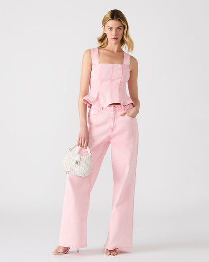 PENELOPI DENIM TOP PINK