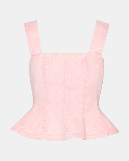 PENELOPI DENIM TOP PINK