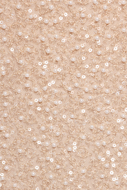 Briellia Sequin Midi Skirt - Champagne