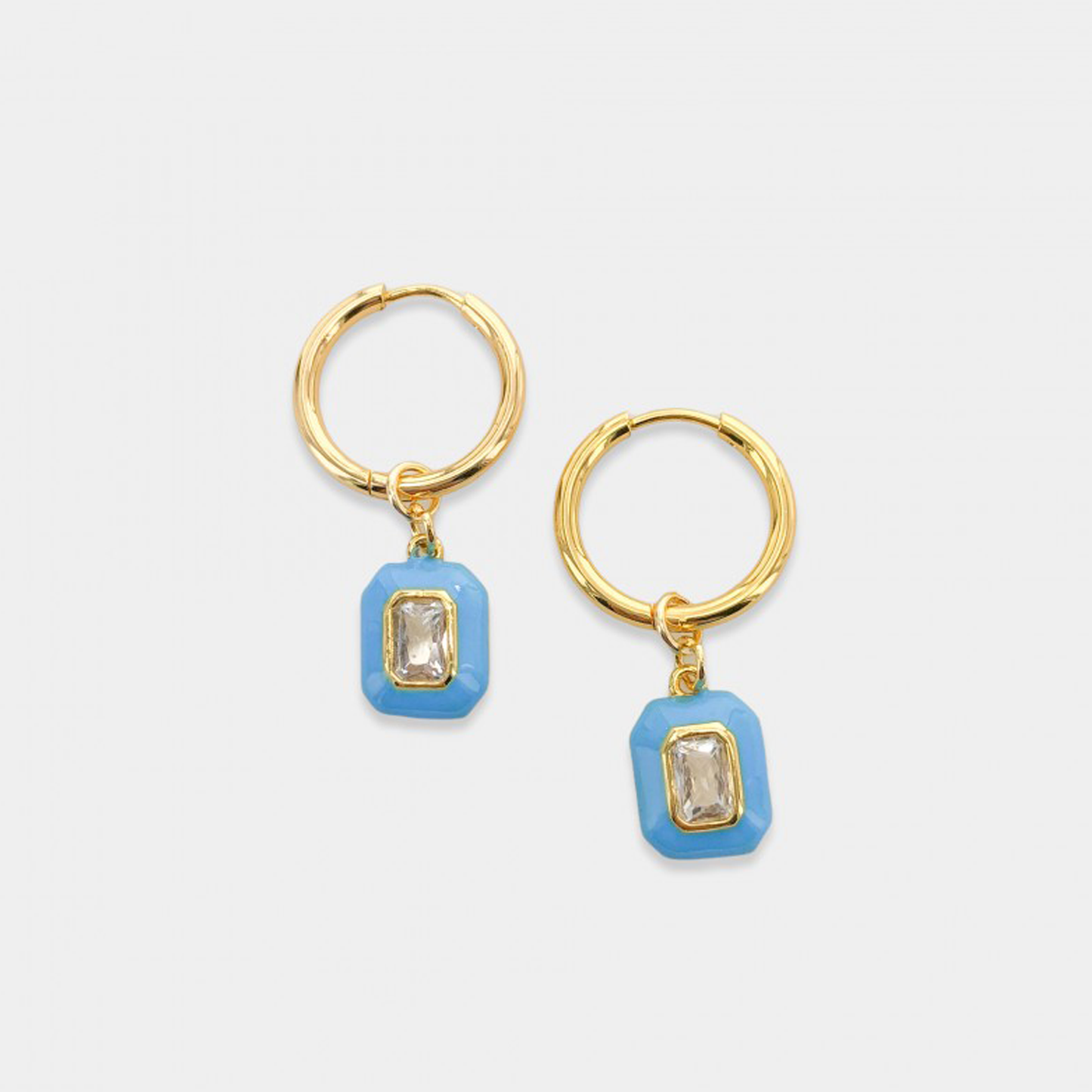 Dangle Enamel Hoops