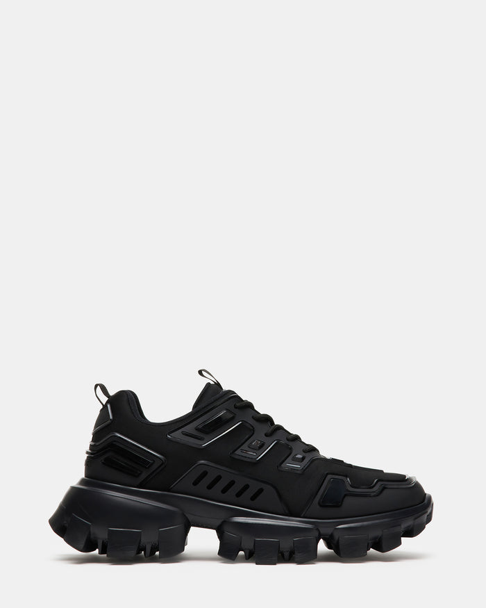 PONCE Black Men's Chunky Sole Lace Up Sneaker | Steve Madden