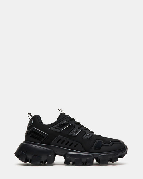 PONCE Black Men's Chunky Sole Lace Up Sneaker | Steve Madden