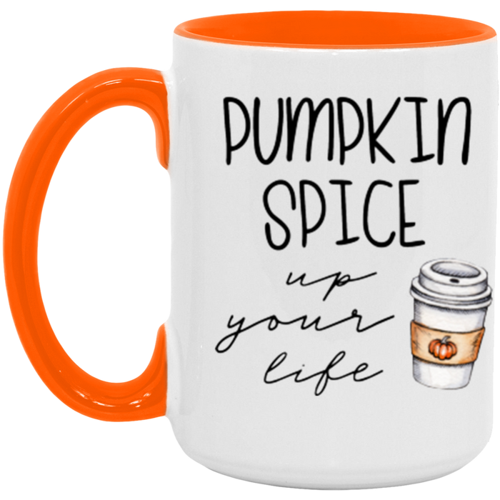 Pumpkin Spice Up Your Life ceramic coffee mug, product photo 2