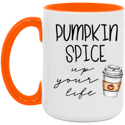 Pumpkin Spice Up Your Life ceramic coffee mug, product photo 2