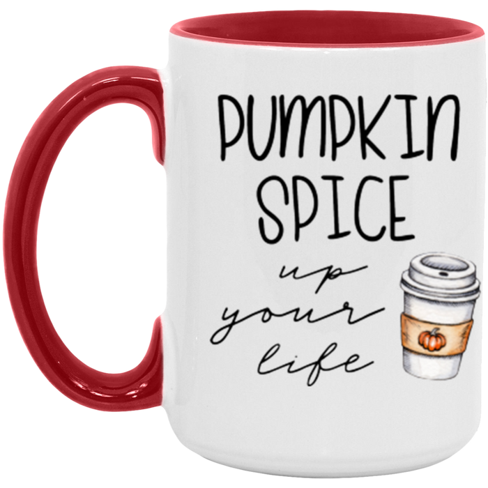 Pumpkin Spice Up Your Life ceramic coffee mug, product photo 3