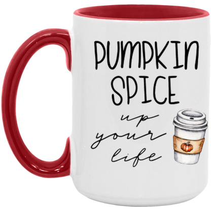 Pumpkin Spice Up Your Life ceramic coffee mug, product photo 3