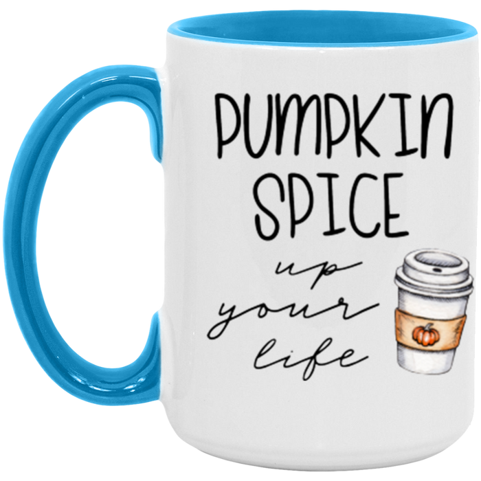 Pumpkin Spice Up Your Life ceramic coffee mug, product photo 4
