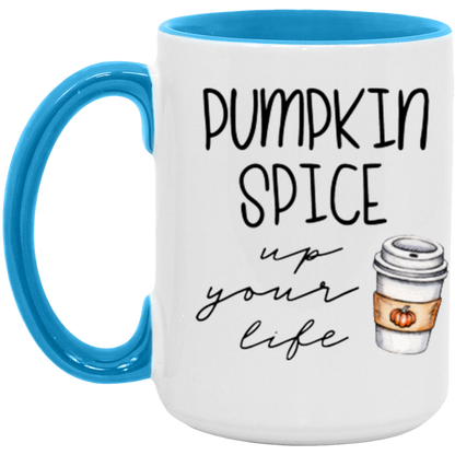 Pumpkin Spice Up Your Life ceramic coffee mug, product photo 4