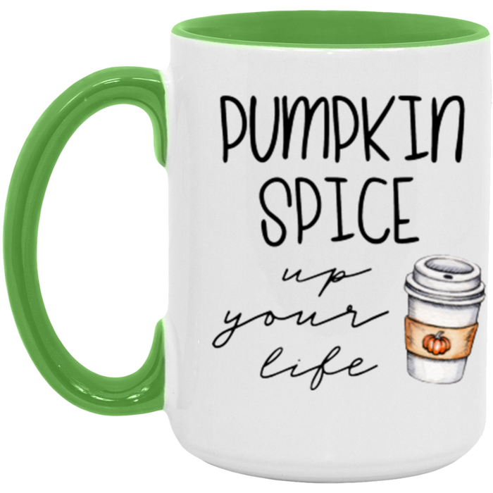 Pumpkin Spice Up Your Life ceramic coffee mug, product photo 5