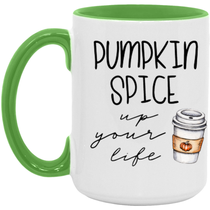 Pumpkin Spice Up Your Life ceramic coffee mug, product photo 5