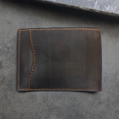 Red Dirt Hat Co. Brown Oiled Finish Genuine Leather Bi-Fold Wallet 22228881W2-Painted Cowgirl Western Store