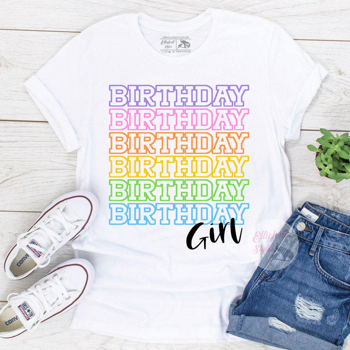 Retro Birthday Girl T-Shirt