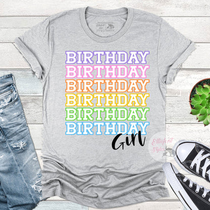 Retro Birthday Girl T-Shirt