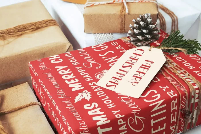 Retro Santa Wrapping Paper - Premium Craft Supplies & Tools > Party & Gifting > Packaging & Wrapping from Sugar and Spice Invitations - Just $26.10! Shop now at Sugar and Spice Paper