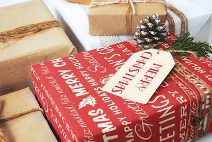 Retro Santa Wrapping Paper - Premium Craft Supplies & Tools > Party & Gifting > Packaging & Wrapping from Sugar and Spice Invitations - Just $26.10! Shop now at Sugar and Spice Paper