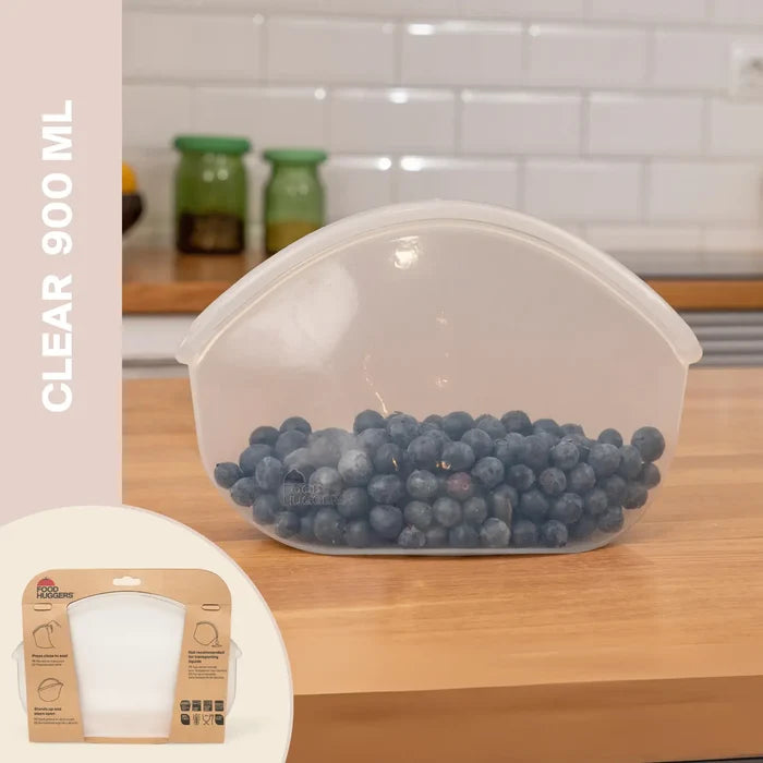 Reusable Silicone Storage Bag – Clear (900ml)