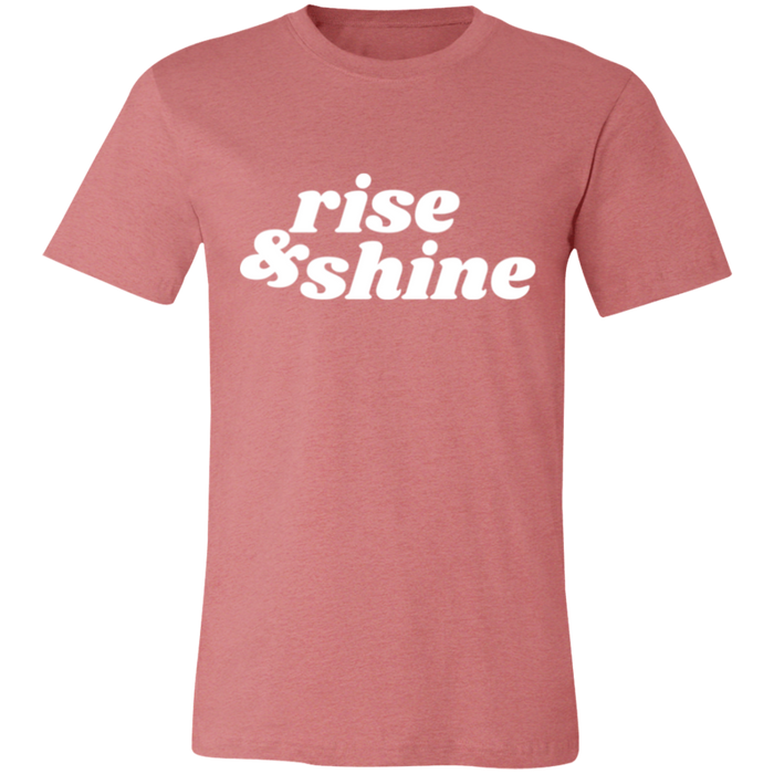 Rise & Shine graphic t-shirt in Heather Mauve