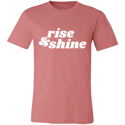 Rise & Shine graphic t-shirt in Heather Mauve