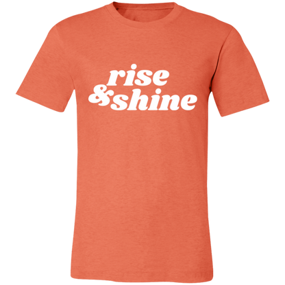 Rise & Shine graphic t-shirt in Heather Orange