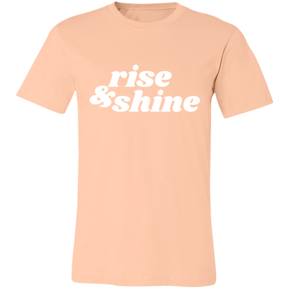 Rise & Shine graphic t-shirt in Heather Peach