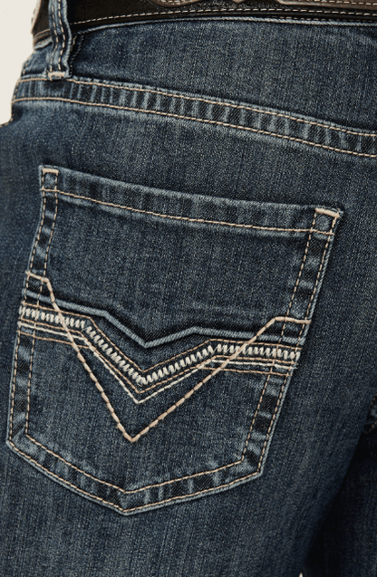 Rock & Roll Cowboy Men's Double Barrel Reflex Relaxed Fit Straight Leg Jeans BM0SD04249