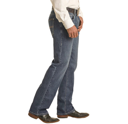 Rock & Roll Cowboy Men's Vintage '46 Relaxed Stackable Boot Cut Leg Jeans VMSPD03714