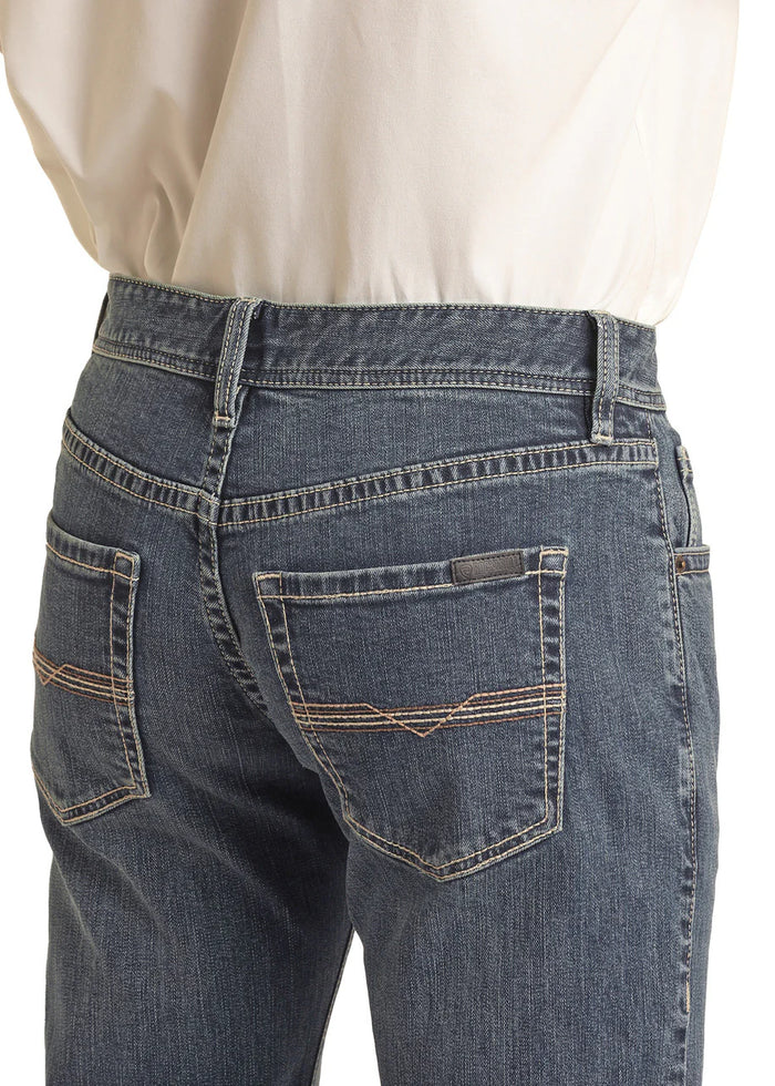 Rock & Roll Cowboy Men's Pistol Vintage '46 Relaxed Stackable Boot Cut Leg Jeans VMSPD03714-Painted Cowgirl Western Store