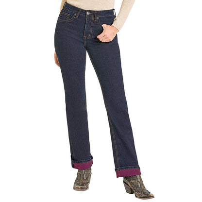 Rock & Roll Cowgirl Women's Flawless Fit Pink Inside High-Rise Bootcut Jeans BW4HD07201
