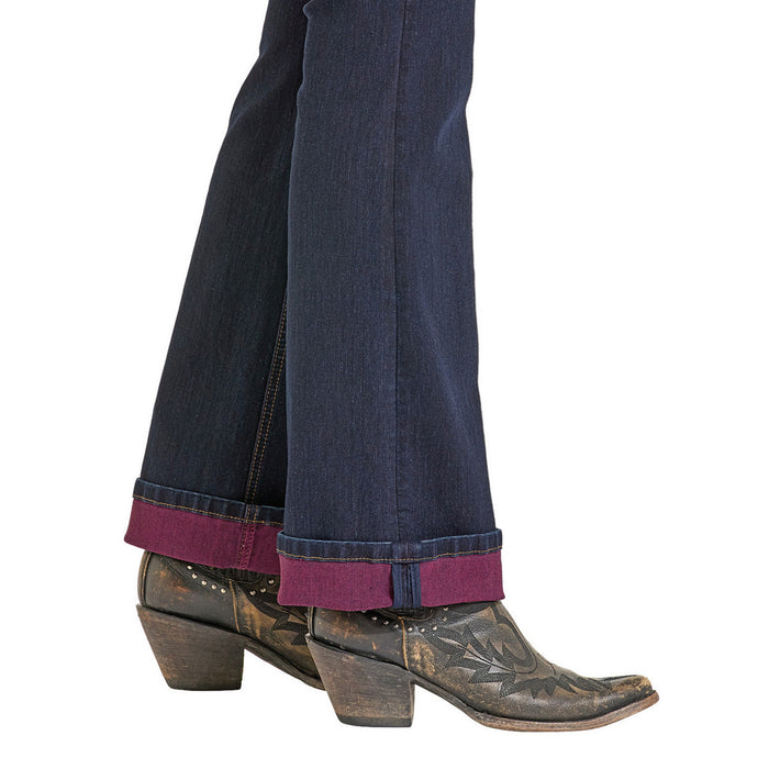 Rock & Roll Cowgirl Women's Flawless Fit Pink Inside High-Rise Bootcut Jeans BW4HD07201