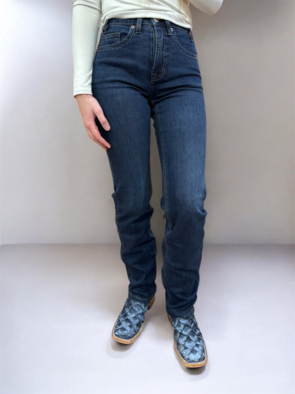 Rock & Roll Cowgirl Women's Rope Stitching High-Rise Modest Bootcut Jeans BW1HD05324
