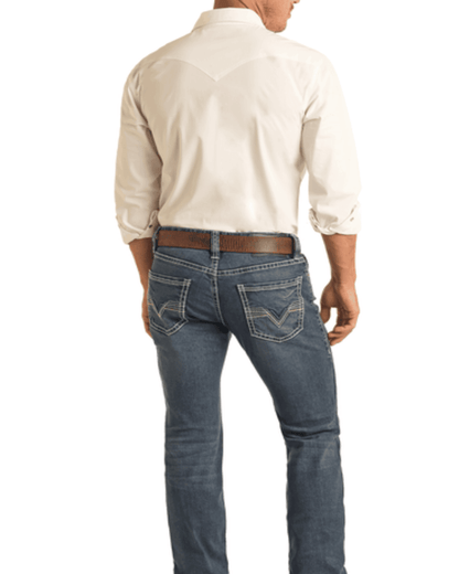 Rock & Roll Denim Men's Reflex Revolver Slim Fit Straight Leg Jeans BM1RD04256
