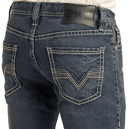 Rock & Roll Denim Men's Reflex Revolver Slim Fit Straight Leg Jeans BM1RD04256