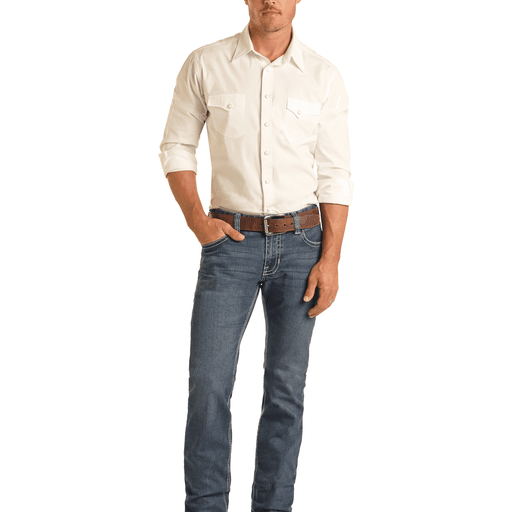 Rock & Roll Denim Men's Reflex Revolver Slim Fit Straight Leg Jeans BM1RD04256
