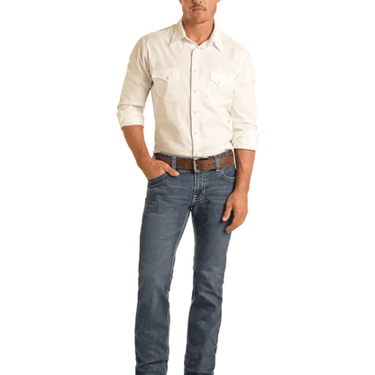 Rock & Roll Denim Men's Reflex Revolver Slim Fit Straight Leg Jeans BM1RD04256