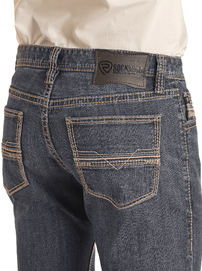 Rock & Roll Denim Men's Reflex Revolver Slim Fit Straight Leg Jeans BM1RD04258