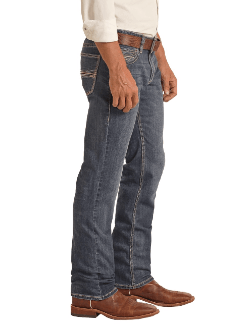 Rock & Roll Denim Men's Reflex Revolver Slim Fit Straight Leg Jeans BM1RD04258