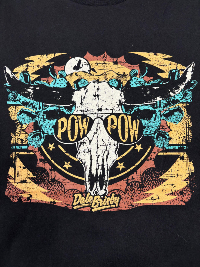 Rock & Roll Denim Unisex Black Dale Brisby Steerhead Graphic Tee BU21T04424-Painted Cowgirl Western Store