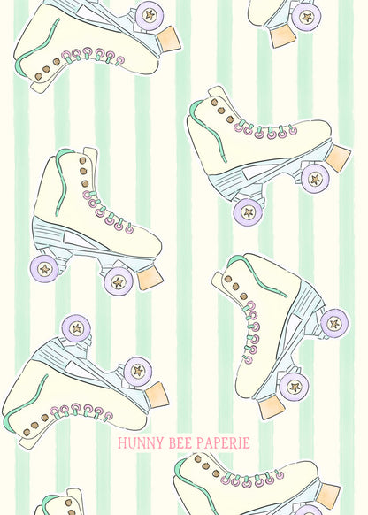 Roller Skate Birthday Invitation