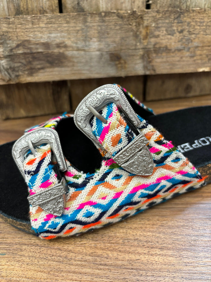 Roper Women's Desiree Bright Serape Two Strap Sandals 0607-3443-Painted Cowgirl Western Store