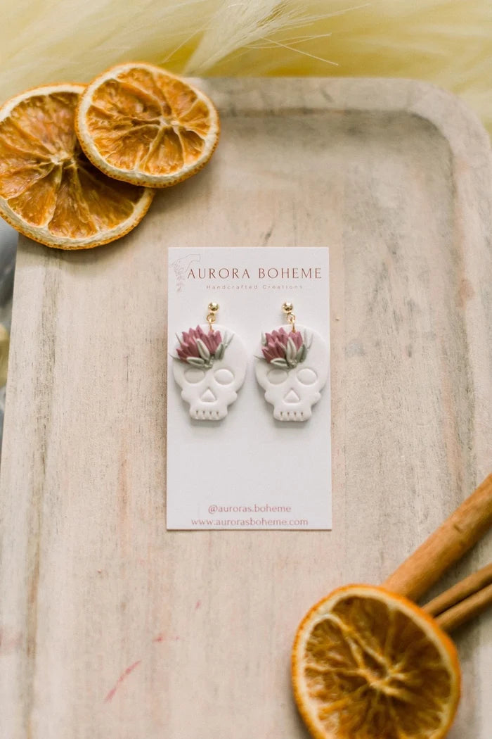 Sally Floral Dangling Skulls