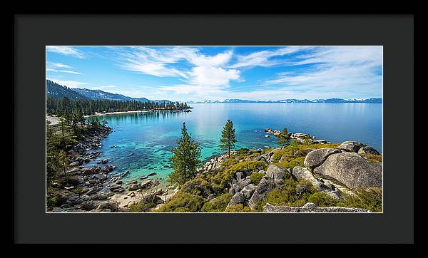 Sand Harbor Panoramic lookout - Framed Print