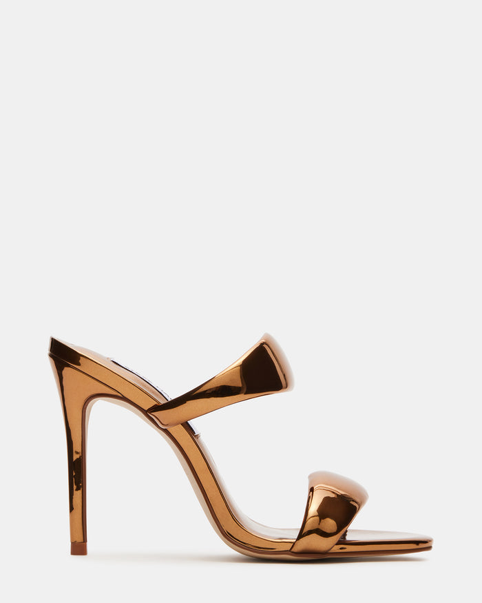 SATURN Bronze Stiletto Mule Women's Heel | Steve Madden