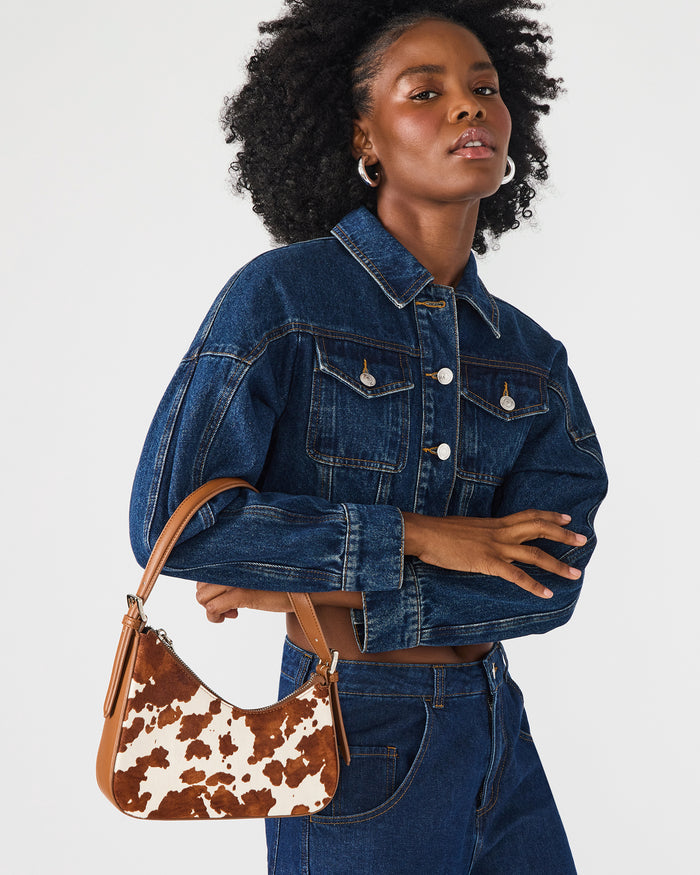 SMITH BAG BROWN COW PRINT